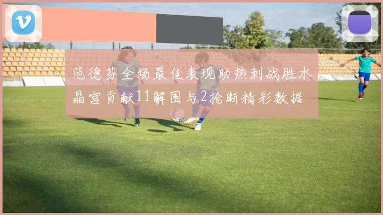 范德芬全场最佳表现助热刺战胜水晶宫贡献11解围与2抢断精彩数据